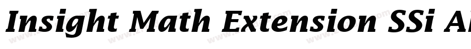 Insight Math Extension SSi Alternate Extension字体转换
